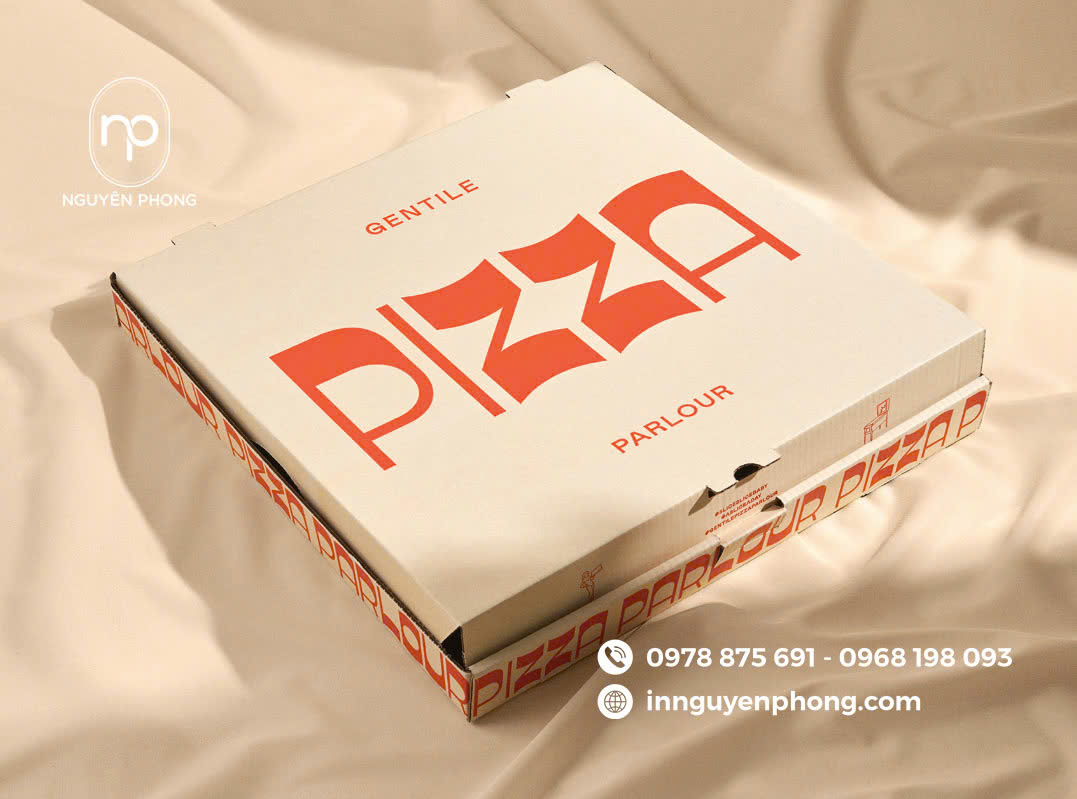 Thiết kế hộp đựng bánh pizza đẹp, an toàn
